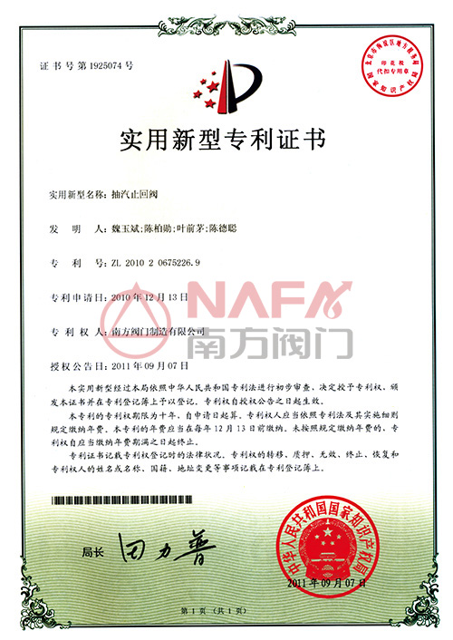 Patent for invention Patent for invention